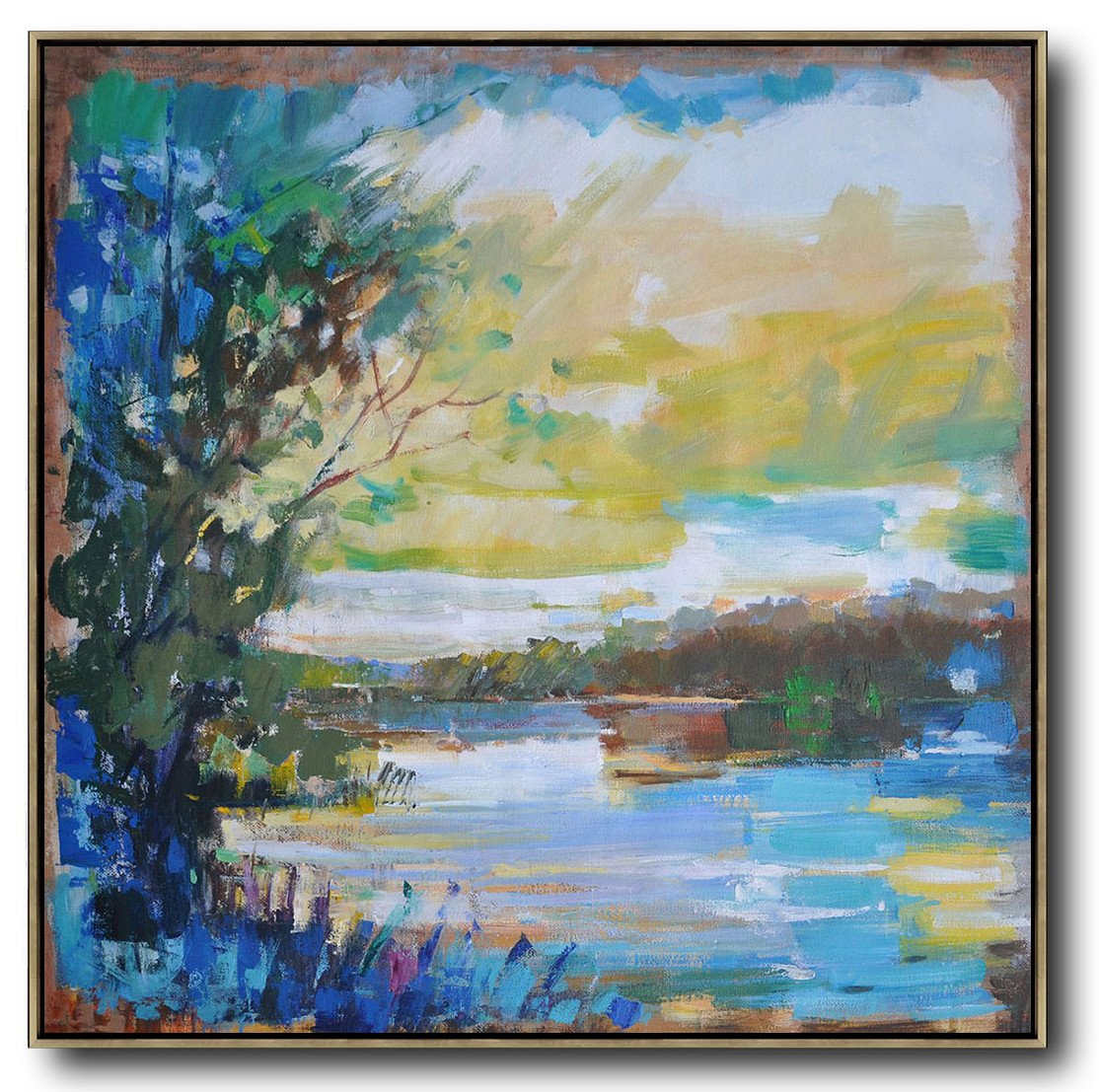 Abstract Landscape Oil Painting #LX13A - Click Image to Close